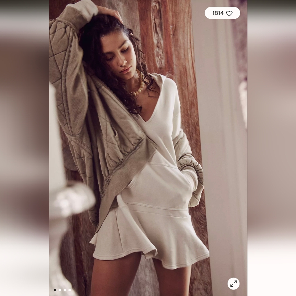 Free People Rafferty Hoodie Mini Dress- M